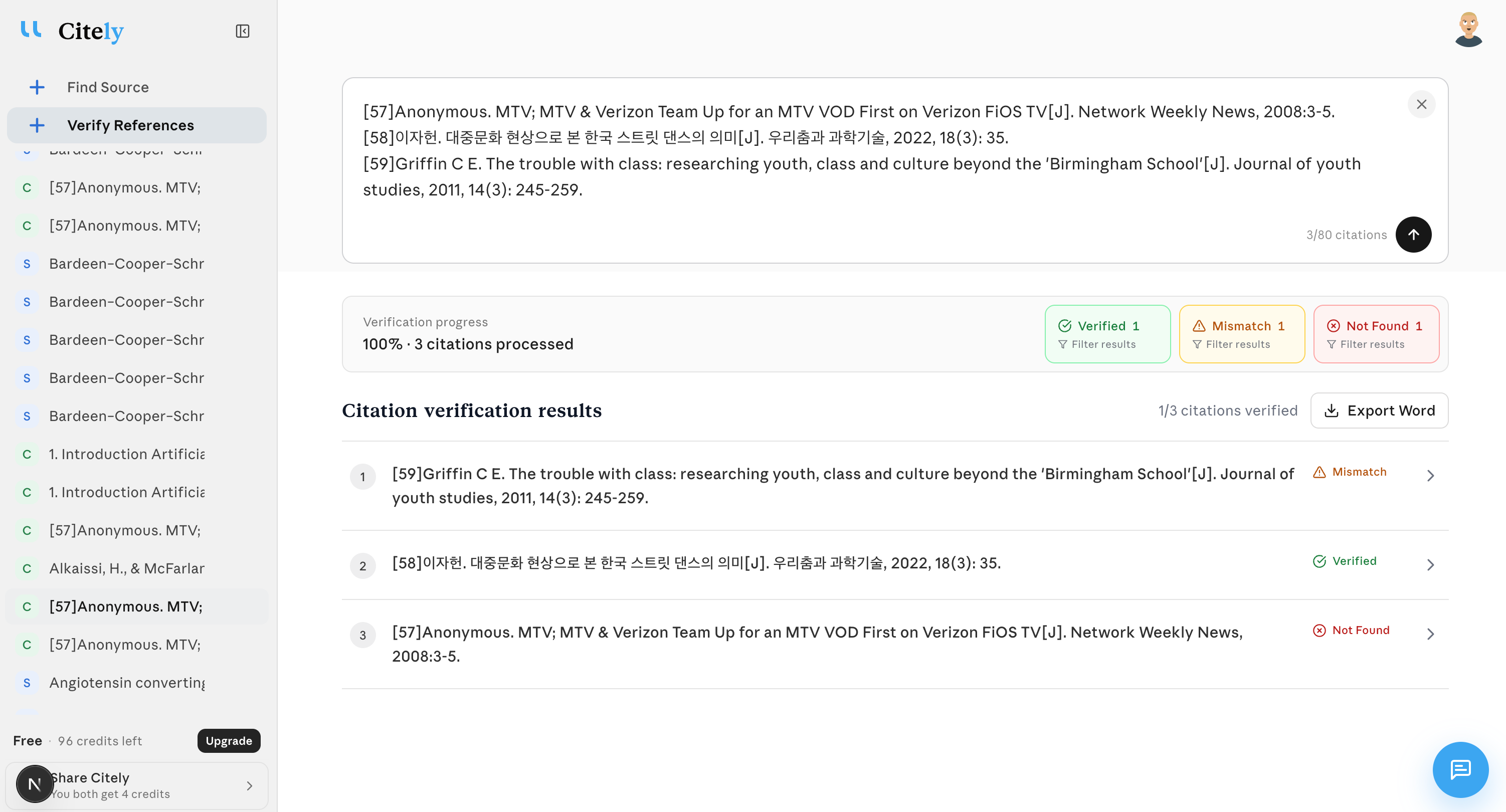 Citation checker online demo - Check fake citations and verify references